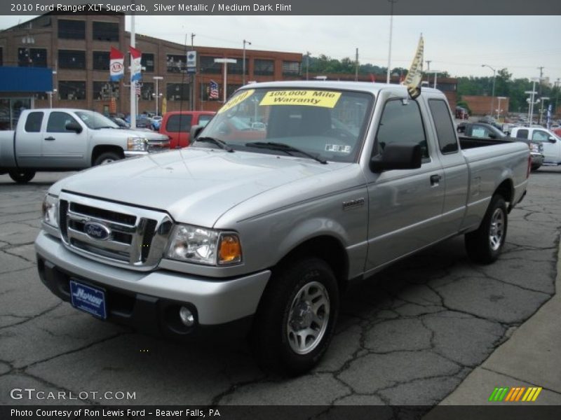 Silver Metallic / Medium Dark Flint 2010 Ford Ranger XLT SuperCab