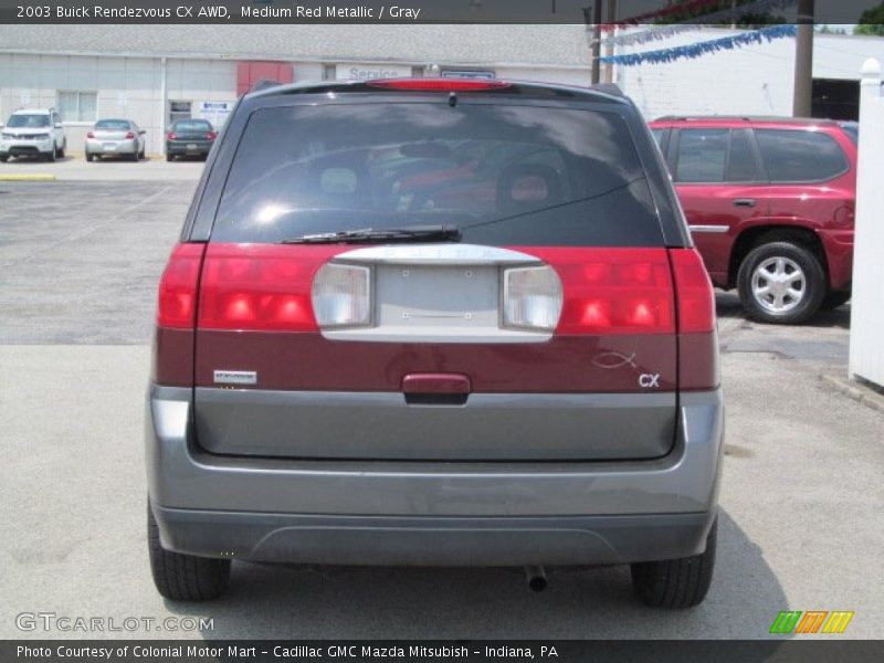 Medium Red Metallic / Gray 2003 Buick Rendezvous CX AWD