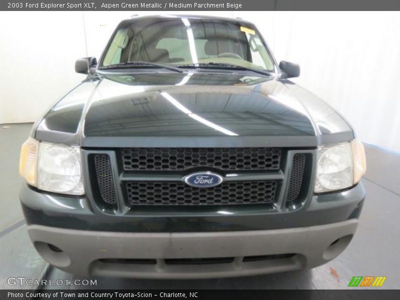 Aspen Green Metallic / Medium Parchment Beige 2003 Ford Explorer Sport XLT
