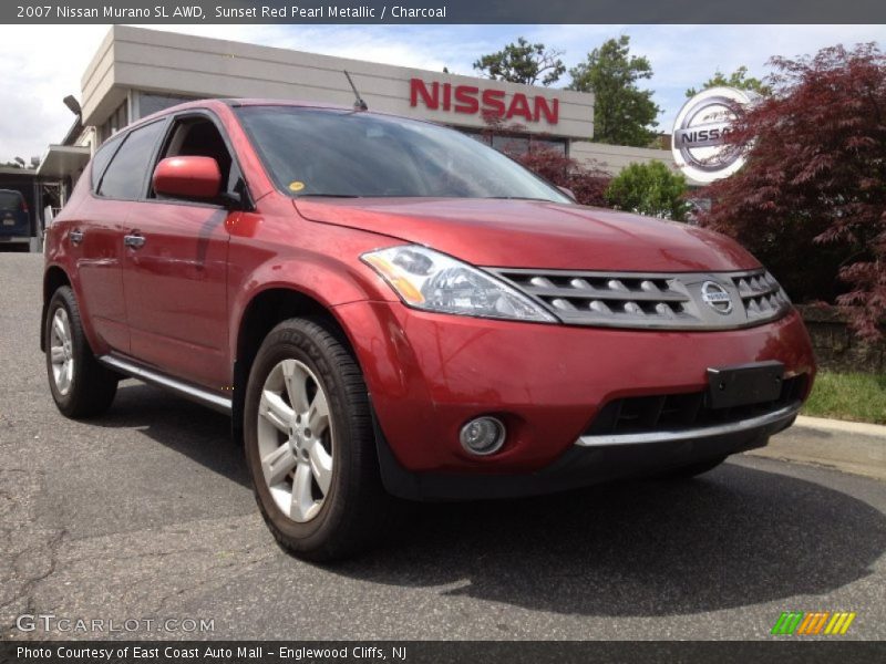 Sunset Red Pearl Metallic / Charcoal 2007 Nissan Murano SL AWD