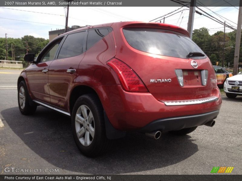 Sunset Red Pearl Metallic / Charcoal 2007 Nissan Murano SL AWD