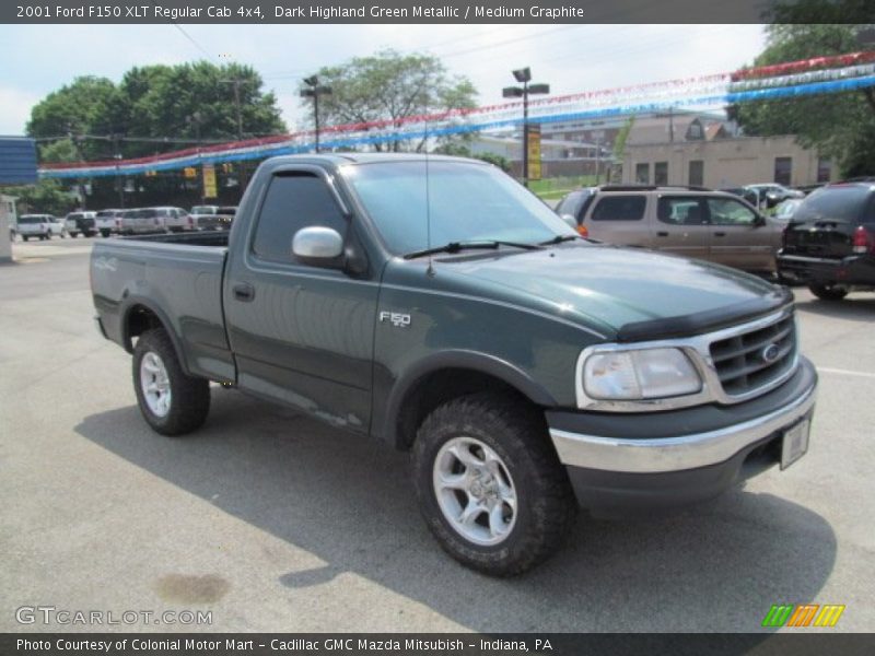 Dark Highland Green Metallic / Medium Graphite 2001 Ford F150 XLT Regular Cab 4x4