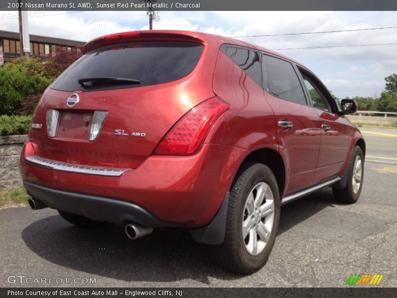 Sunset Red Pearl Metallic / Charcoal 2007 Nissan Murano SL AWD