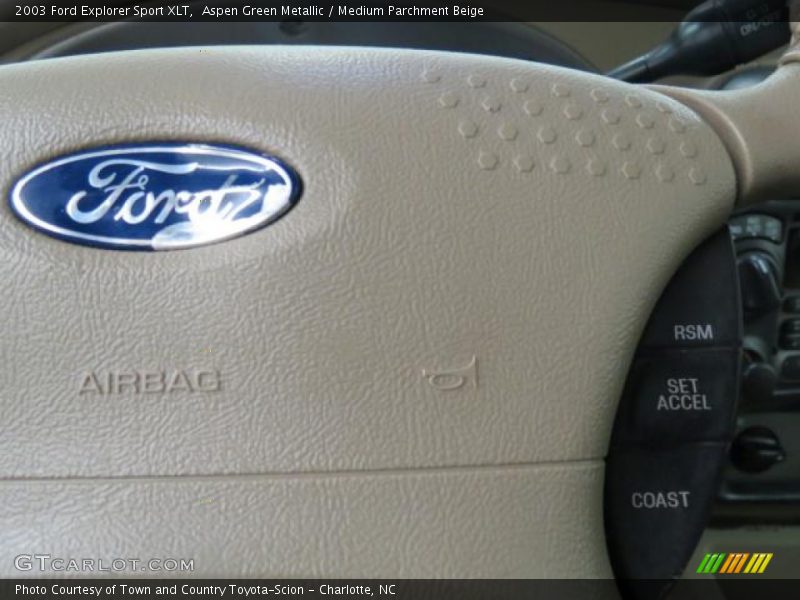 Aspen Green Metallic / Medium Parchment Beige 2003 Ford Explorer Sport XLT