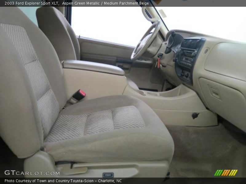 Aspen Green Metallic / Medium Parchment Beige 2003 Ford Explorer Sport XLT