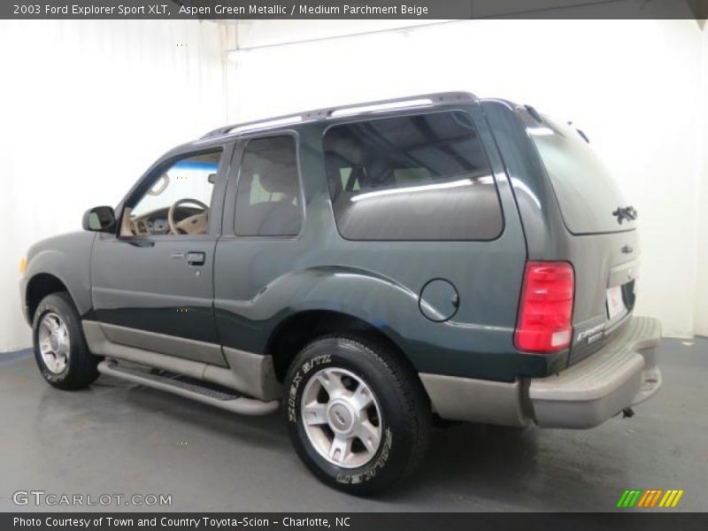Aspen Green Metallic / Medium Parchment Beige 2003 Ford Explorer Sport XLT