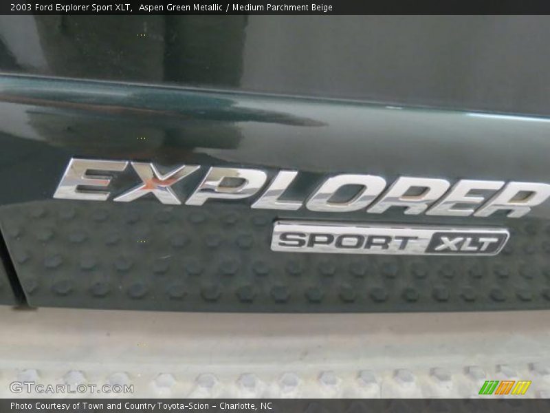 Aspen Green Metallic / Medium Parchment Beige 2003 Ford Explorer Sport XLT