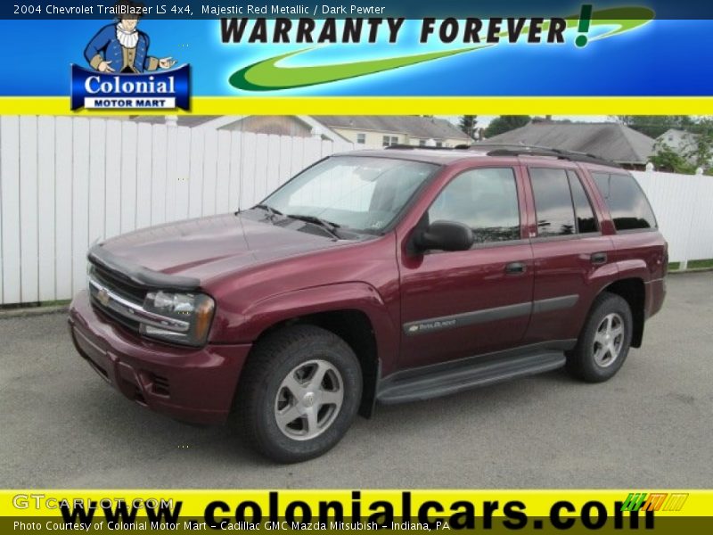 Majestic Red Metallic / Dark Pewter 2004 Chevrolet TrailBlazer LS 4x4