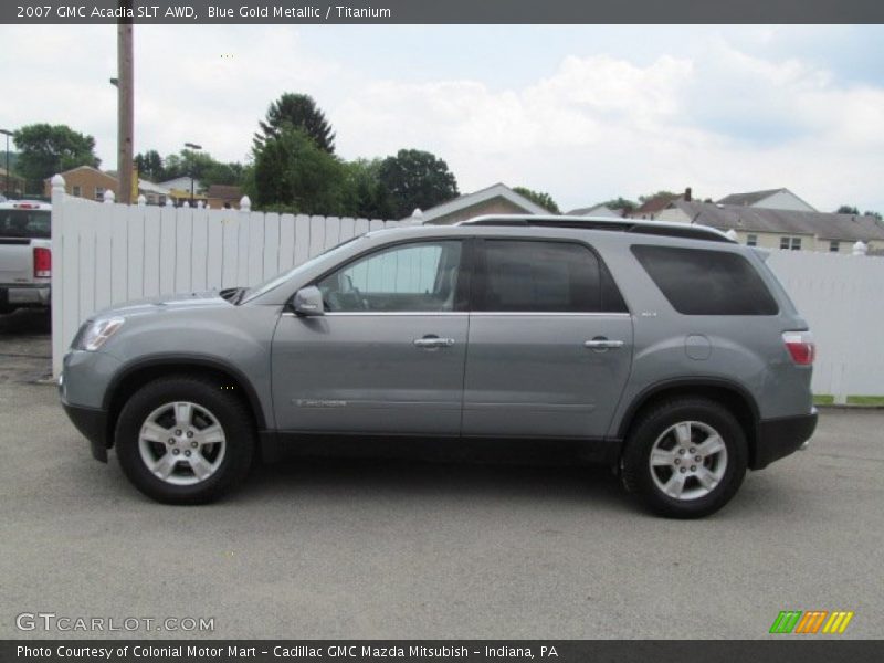 Blue Gold Metallic / Titanium 2007 GMC Acadia SLT AWD
