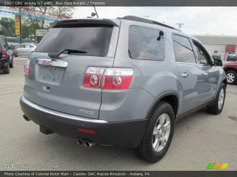 Blue Gold Metallic / Titanium 2007 GMC Acadia SLT AWD