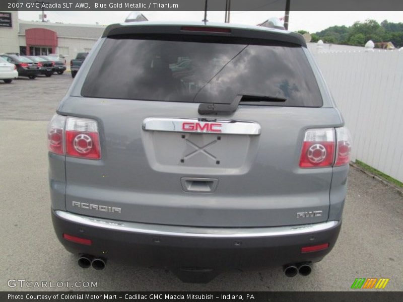 Blue Gold Metallic / Titanium 2007 GMC Acadia SLT AWD