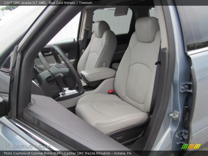 Blue Gold Metallic / Titanium 2007 GMC Acadia SLT AWD