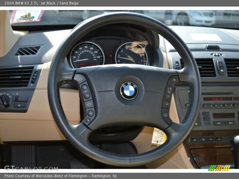 Jet Black / Sand Beige 2004 BMW X3 2.5i