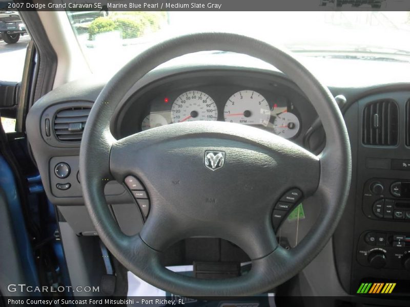 Marine Blue Pearl / Medium Slate Gray 2007 Dodge Grand Caravan SE