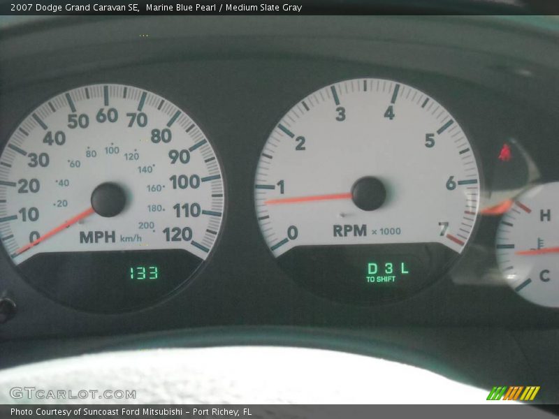 Marine Blue Pearl / Medium Slate Gray 2007 Dodge Grand Caravan SE
