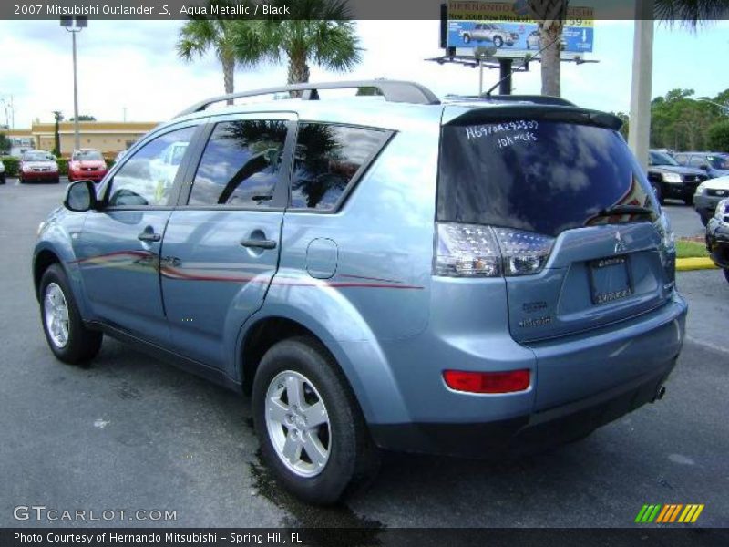 Aqua Metallic / Black 2007 Mitsubishi Outlander LS