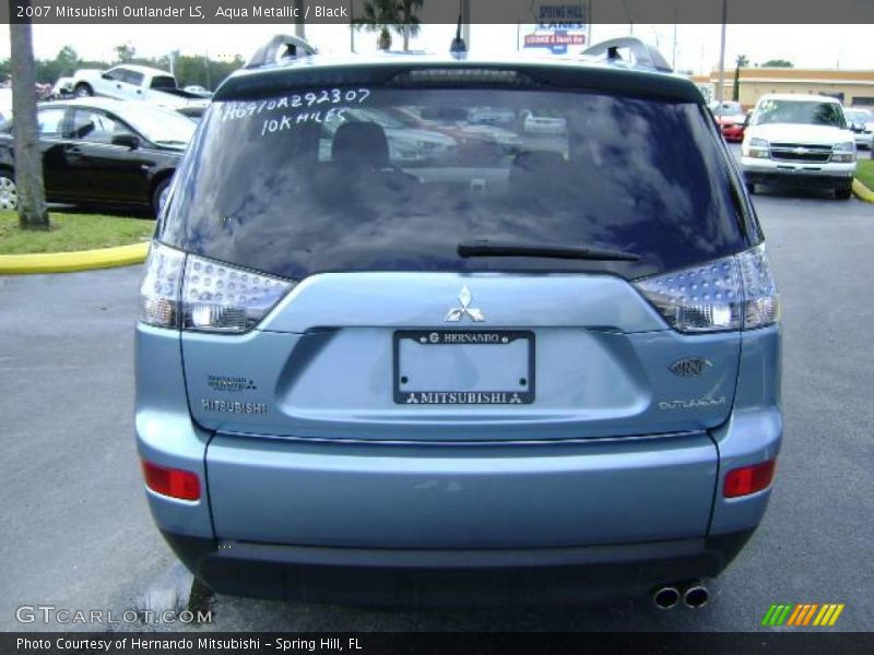 Aqua Metallic / Black 2007 Mitsubishi Outlander LS