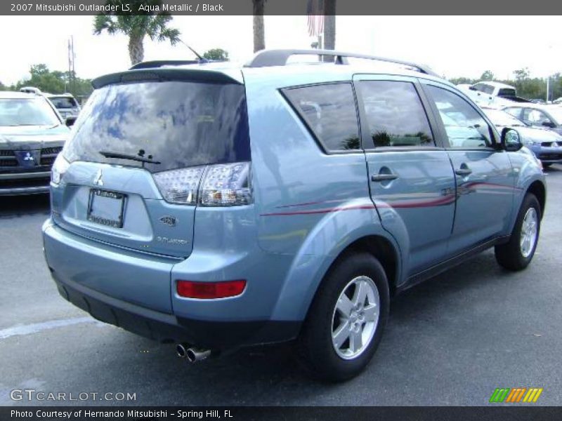 Aqua Metallic / Black 2007 Mitsubishi Outlander LS