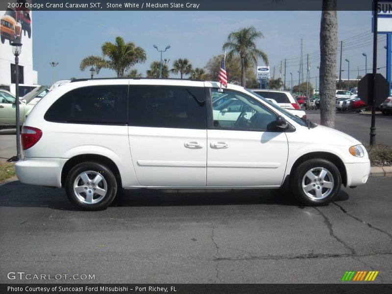 Stone White / Medium Slate Gray 2007 Dodge Grand Caravan SXT