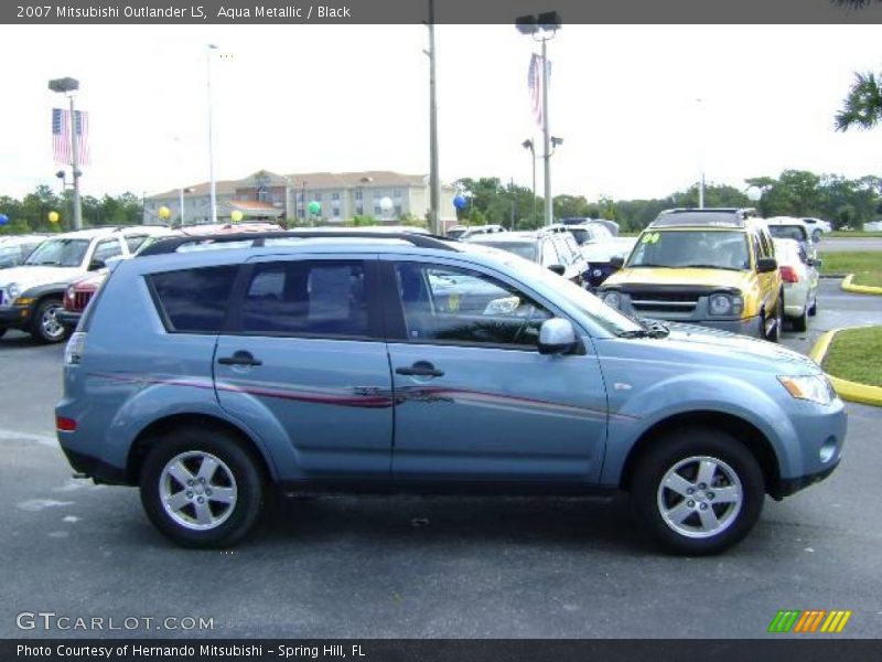 Aqua Metallic / Black 2007 Mitsubishi Outlander LS