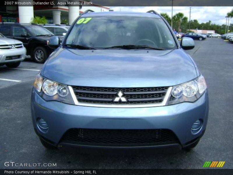 Aqua Metallic / Black 2007 Mitsubishi Outlander LS