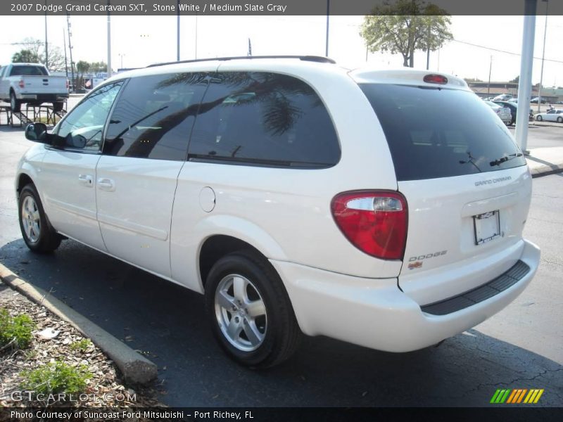 Stone White / Medium Slate Gray 2007 Dodge Grand Caravan SXT
