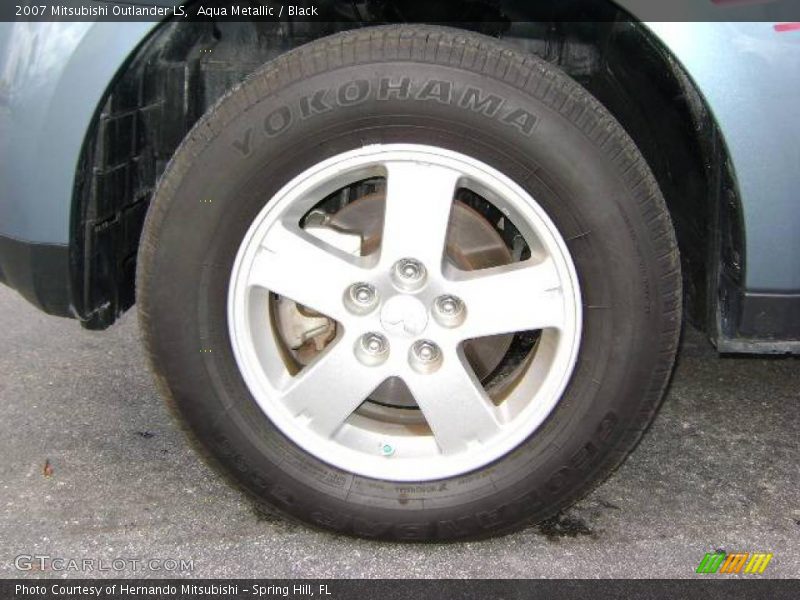 Aqua Metallic / Black 2007 Mitsubishi Outlander LS