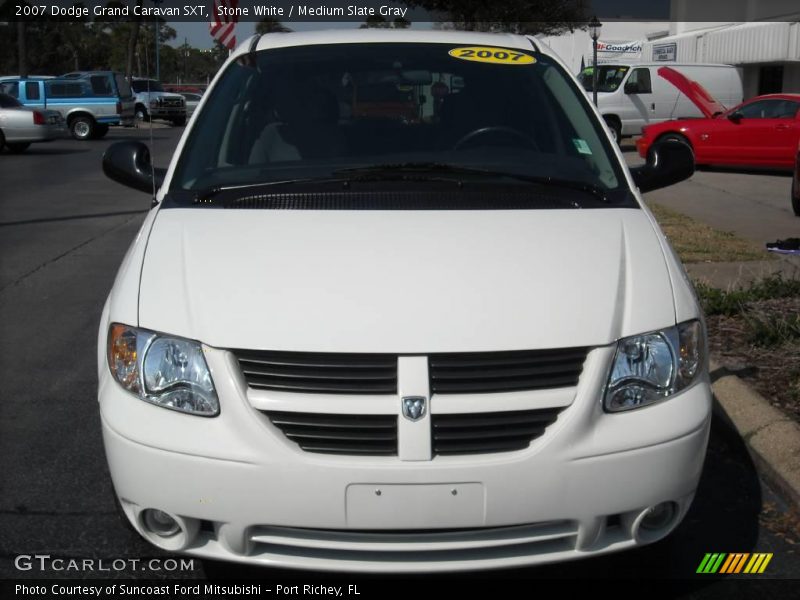Stone White / Medium Slate Gray 2007 Dodge Grand Caravan SXT