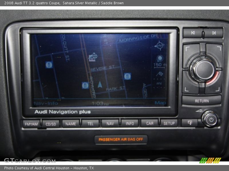 Sahara Silver Metallic / Saddle Brown 2008 Audi TT 3.2 quattro Coupe
