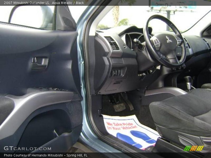 Aqua Metallic / Black 2007 Mitsubishi Outlander LS