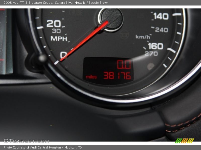 Sahara Silver Metallic / Saddle Brown 2008 Audi TT 3.2 quattro Coupe