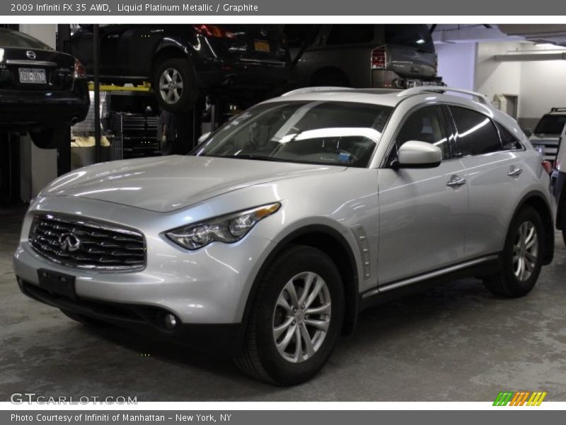Liquid Platinum Metallic / Graphite 2009 Infiniti FX 35 AWD