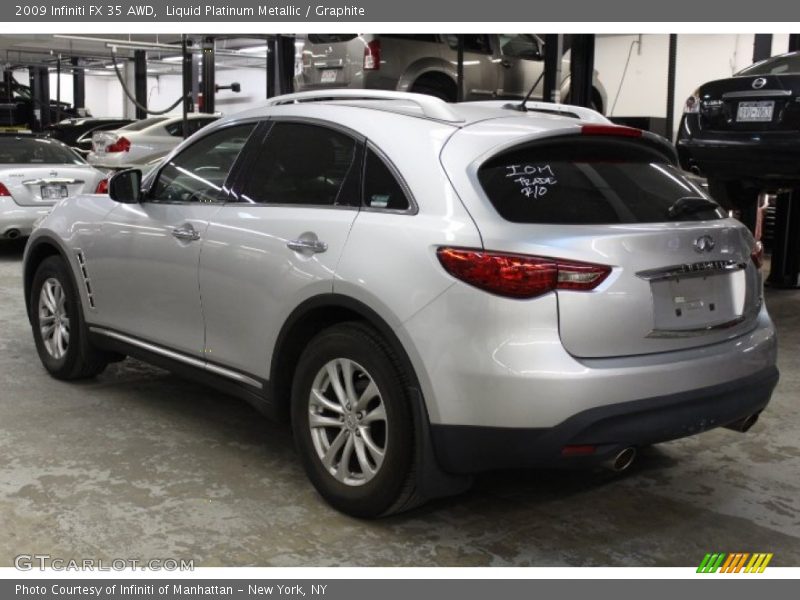 Liquid Platinum Metallic / Graphite 2009 Infiniti FX 35 AWD