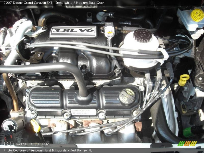 Stone White / Medium Slate Gray 2007 Dodge Grand Caravan SXT