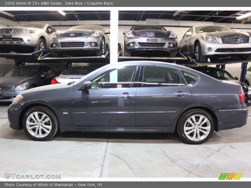 Slate Blue / Graphite Black 2009 Infiniti M 35x AWD Sedan