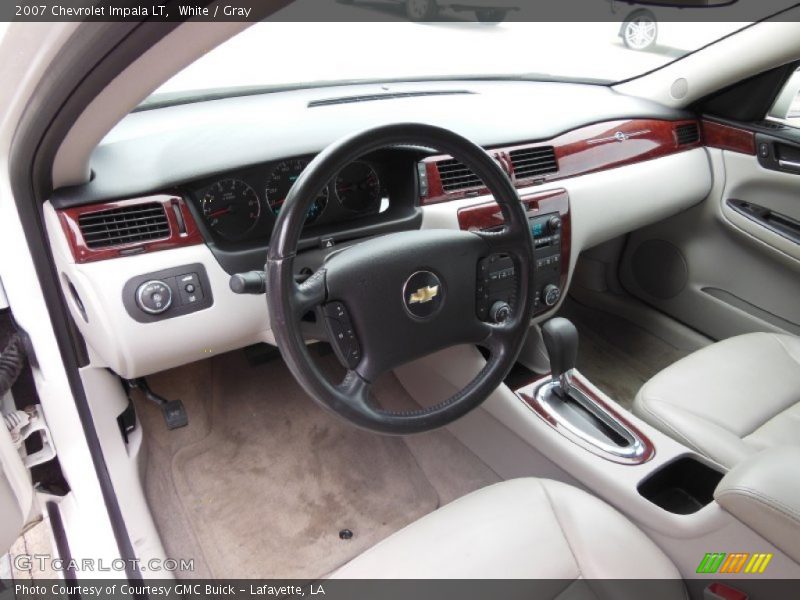White / Gray 2007 Chevrolet Impala LT