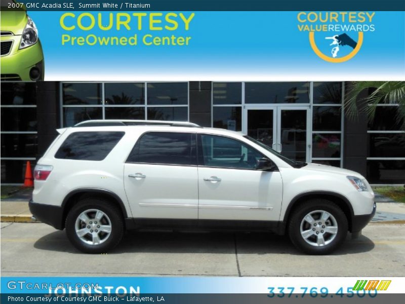 Summit White / Titanium 2007 GMC Acadia SLE