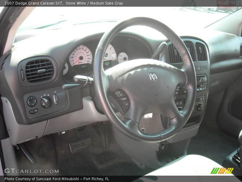 Stone White / Medium Slate Gray 2007 Dodge Grand Caravan SXT