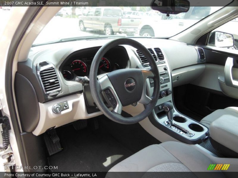 Summit White / Titanium 2007 GMC Acadia SLE