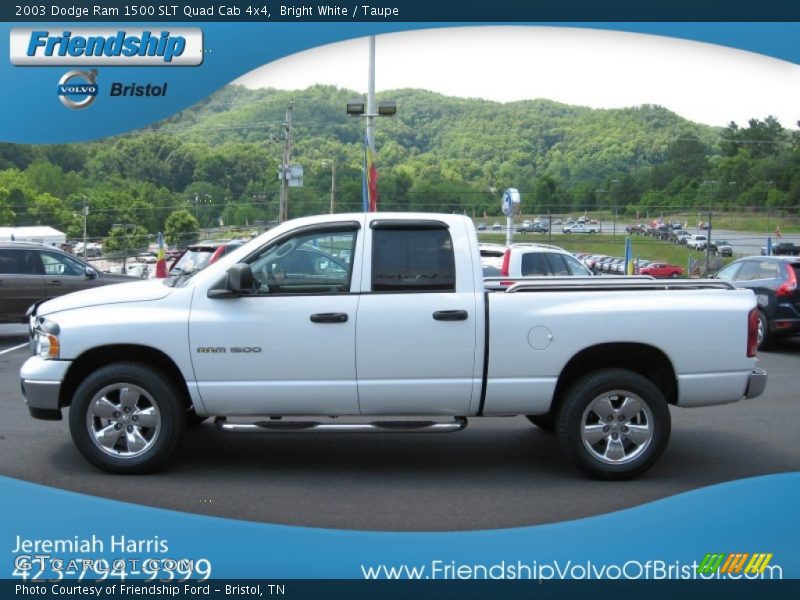Bright White / Taupe 2003 Dodge Ram 1500 SLT Quad Cab 4x4