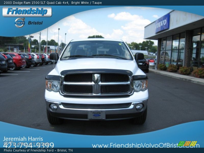 Bright White / Taupe 2003 Dodge Ram 1500 SLT Quad Cab 4x4