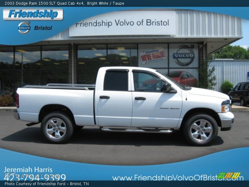 Bright White / Taupe 2003 Dodge Ram 1500 SLT Quad Cab 4x4