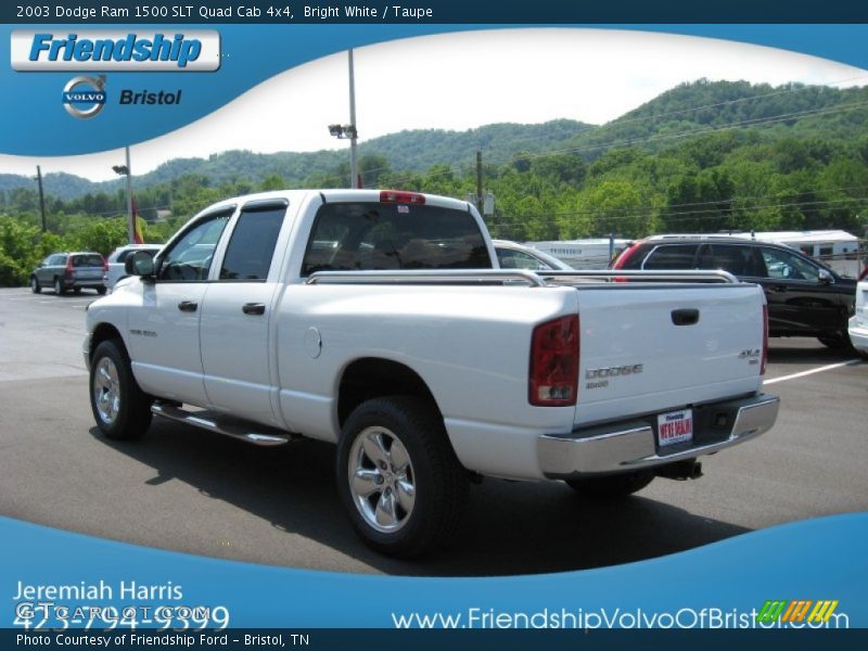 Bright White / Taupe 2003 Dodge Ram 1500 SLT Quad Cab 4x4