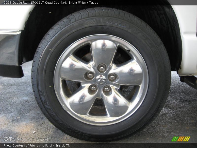 Bright White / Taupe 2003 Dodge Ram 1500 SLT Quad Cab 4x4