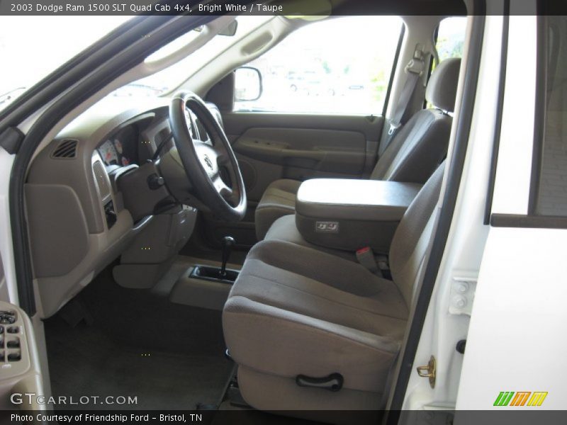 Bright White / Taupe 2003 Dodge Ram 1500 SLT Quad Cab 4x4