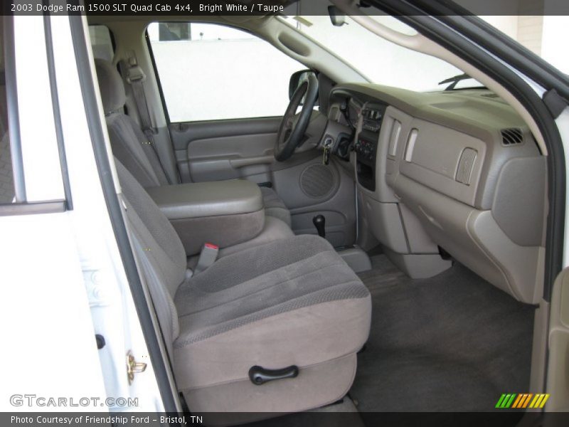 Bright White / Taupe 2003 Dodge Ram 1500 SLT Quad Cab 4x4