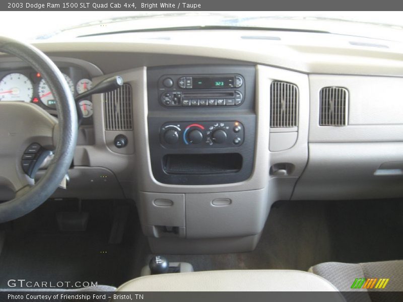 Bright White / Taupe 2003 Dodge Ram 1500 SLT Quad Cab 4x4