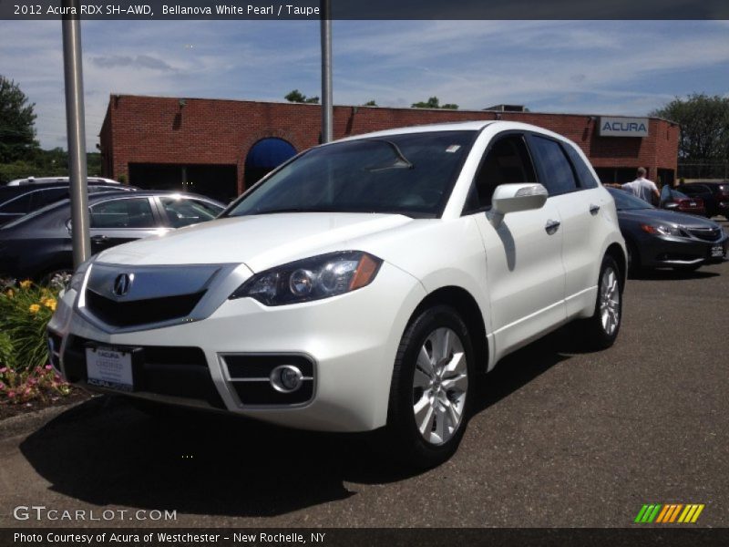 Bellanova White Pearl / Taupe 2012 Acura RDX SH-AWD