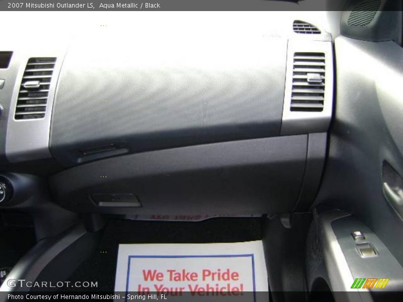 Aqua Metallic / Black 2007 Mitsubishi Outlander LS