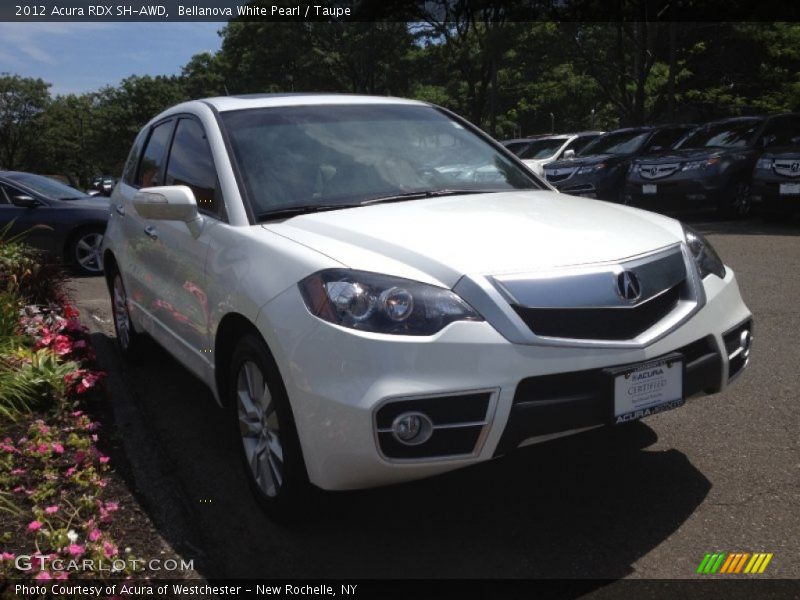 Bellanova White Pearl / Taupe 2012 Acura RDX SH-AWD